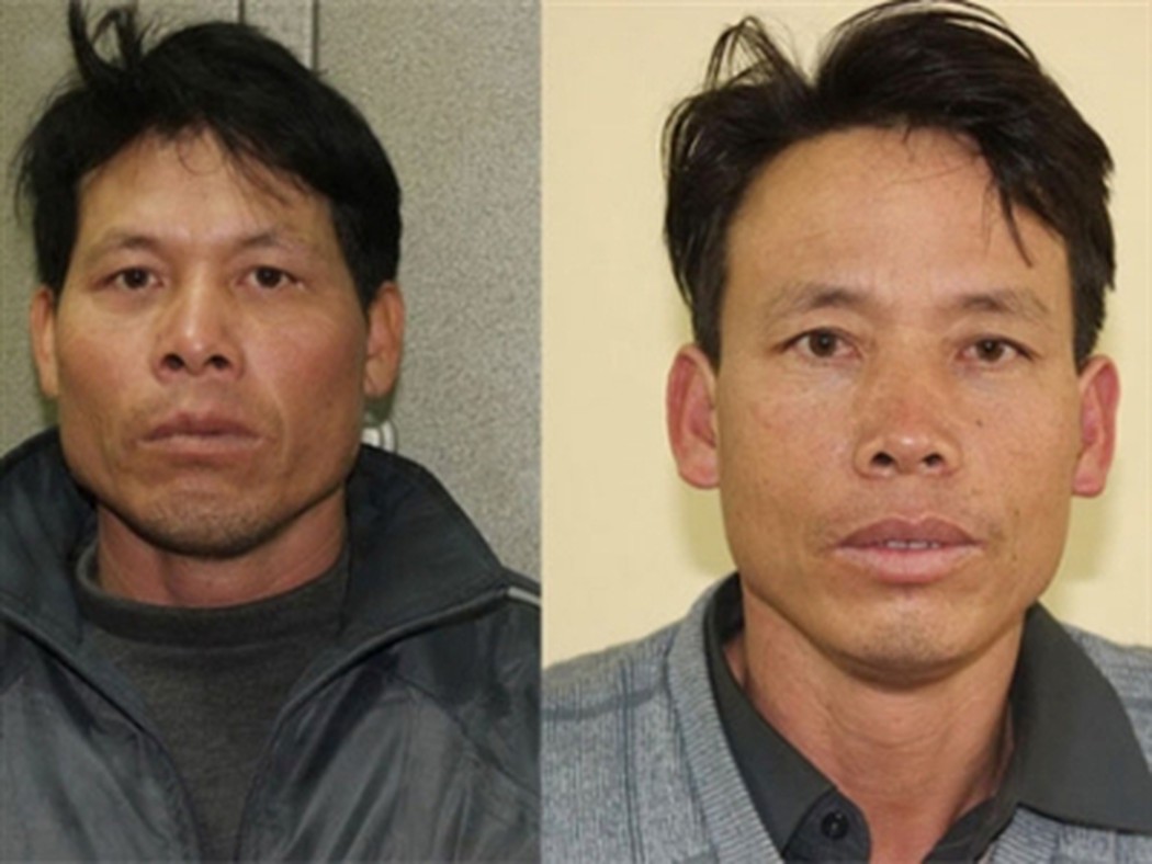 Đoàn Văn Vươn (trái) và Đoàn Văn Quý (phải) cùng bị khởi tố với tội danh "Giết người"