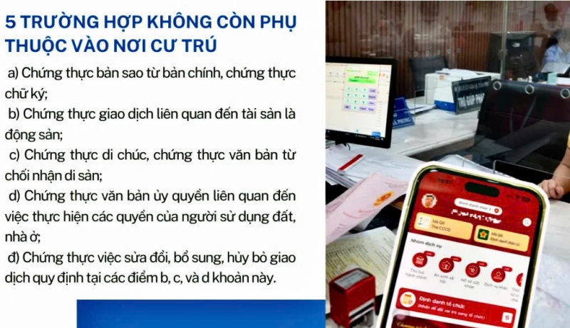 5 trường hợp chứng thực không còn phụ thuộc vào nơi cư trú